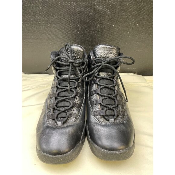 Jordan 10 Retro Boys Big Kid Black Leather Sneakers Shoes Size 6Y SKU 6491
